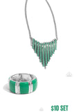 Fashionable Fringe • Green Matching Set