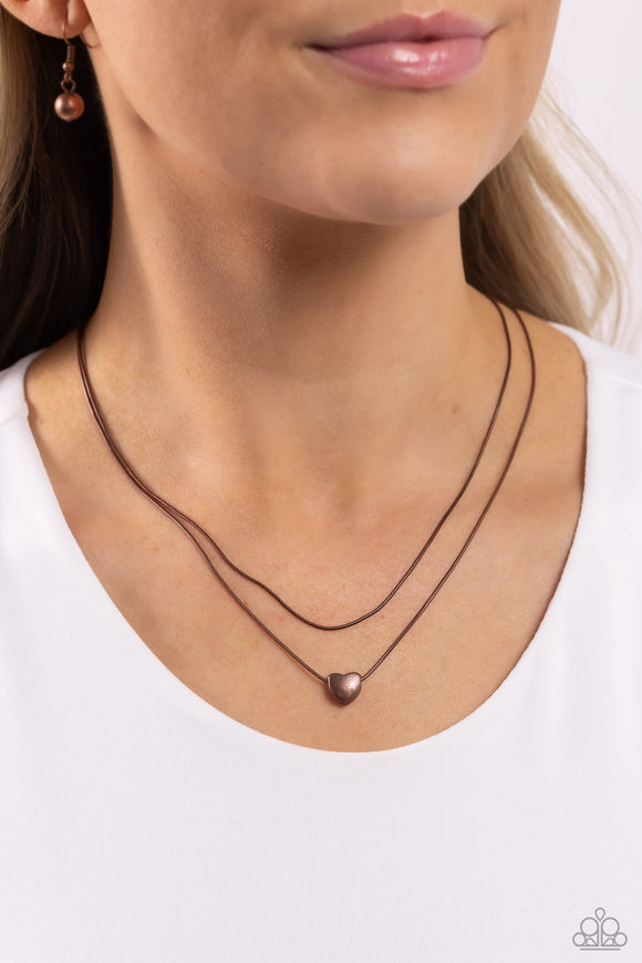 Paparazzi Admirable Accents - Copper Necklace ♢ GlaMarous Titi Jewels